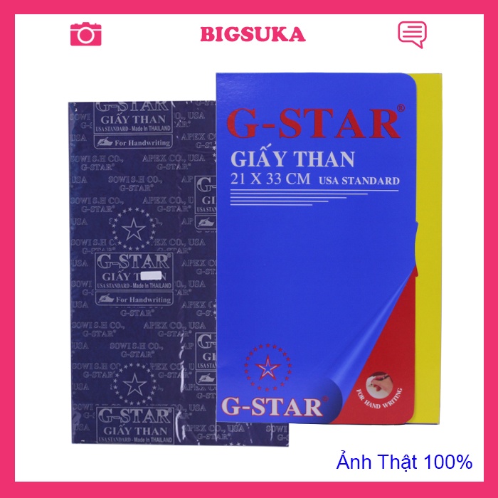 Giấy than xanh Gstar ngôi sao  Xấp 100 tờ BIGSUKA