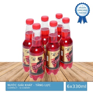 Combo 6 Chai Nước Uống Tăng Lực Compact Cherry Energy Drink Chai 330ml Date Luô thumbnail