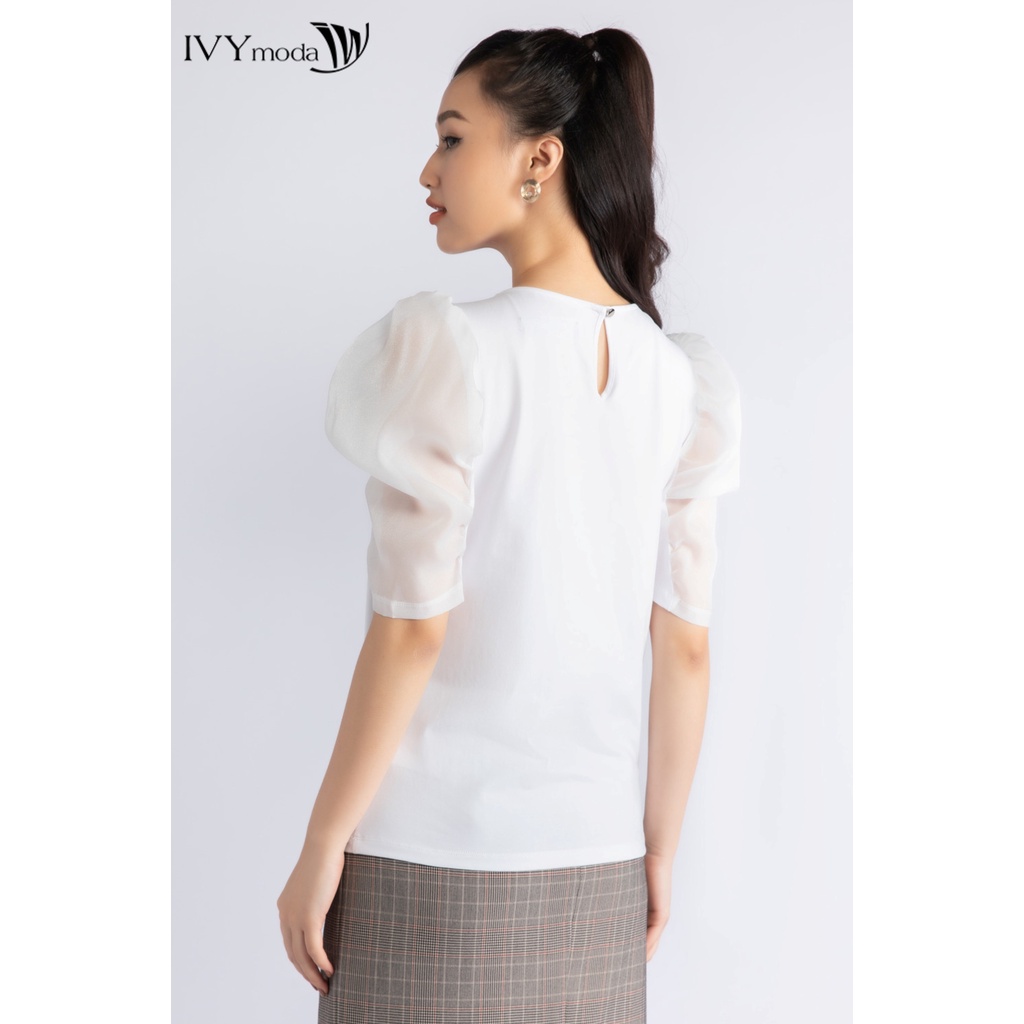 Áo thun nữ tay phối lưới IVY moda MS 57T0100