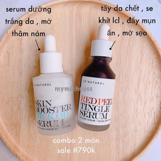 COMBO RED PEEL + SERUM DƯỠNG TRẮNG BOOSTER MILK OIL SERUM