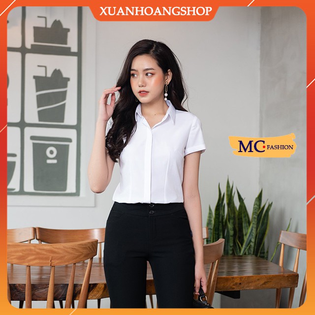 Áo Sơ Mi Trắng Nữ Công Sở Đẹp, Tay Ngắn Cộc Mc Fashion, Size Đủ, Chất Vải Mát, Co Giãn Nhẹ, Đẹp A0068, A635 | BigBuy360 - bigbuy360.vn