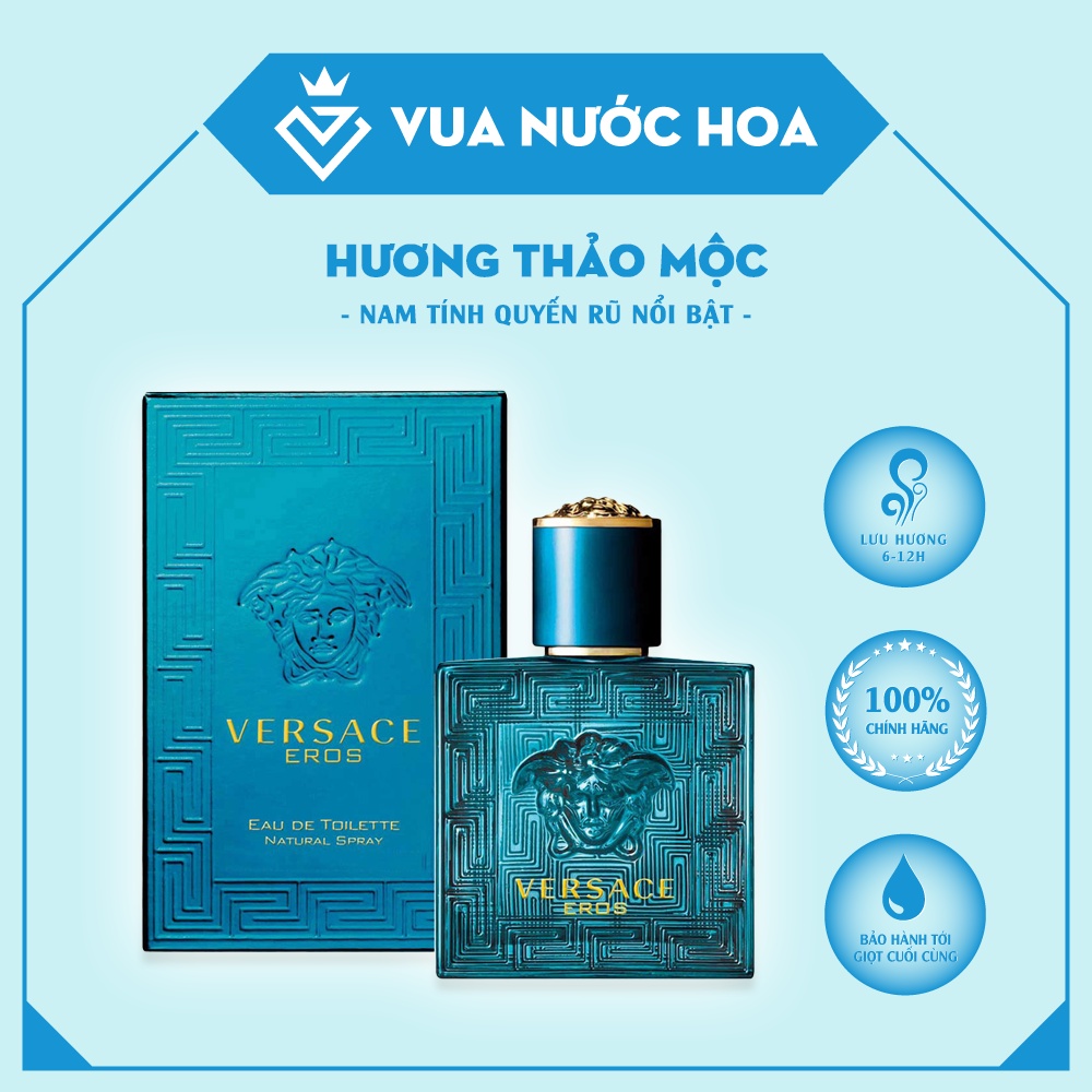 Mẫu thử) Nước Hoa Nam VERSACE EROS EDT - Nam tính, Gợi Cảm,Cuốn hút