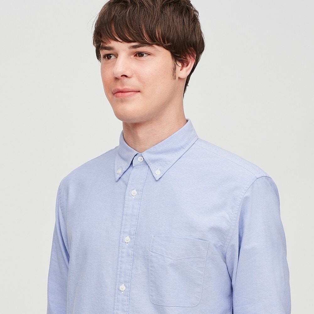 Áo Sơ Mi Nam Dài Tay Oxford Uniqlo Xanh Navy Big Size | BigBuy360 - bigbuy360.vn