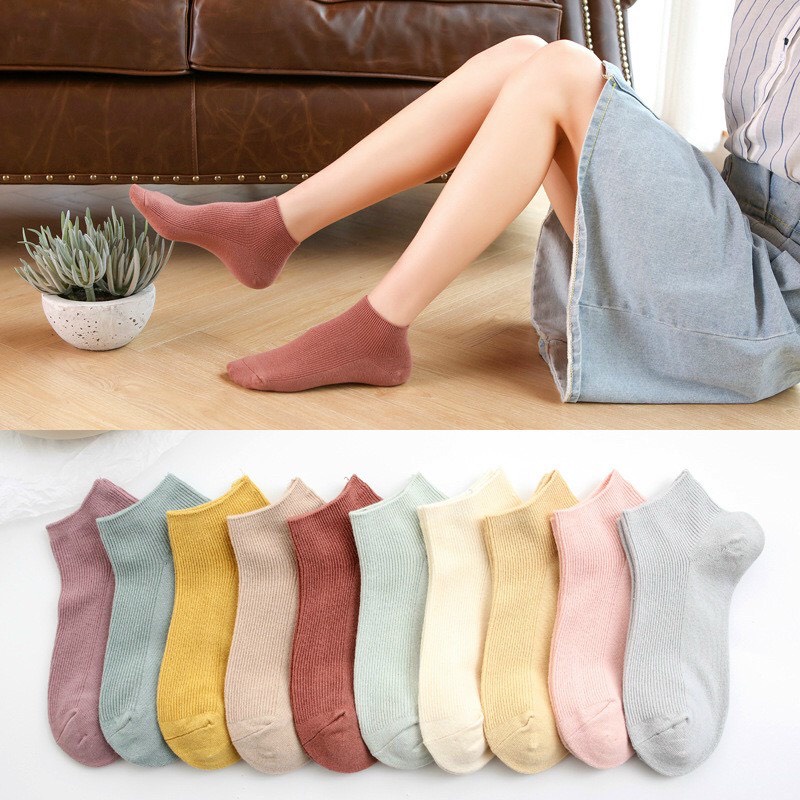 Tất Len Gân Nữ Tông Màu Sáng Trẻ Trung Loại Mới Cao Cấp.1 đôi