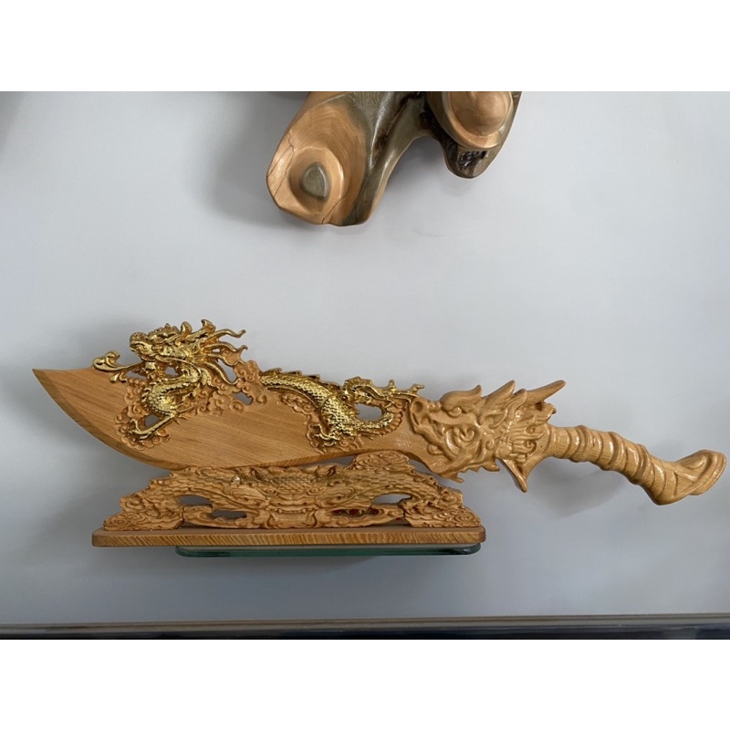 BỘ ĐAO GỖ RỒNG MẠ VÀNG PHONG THUỶ