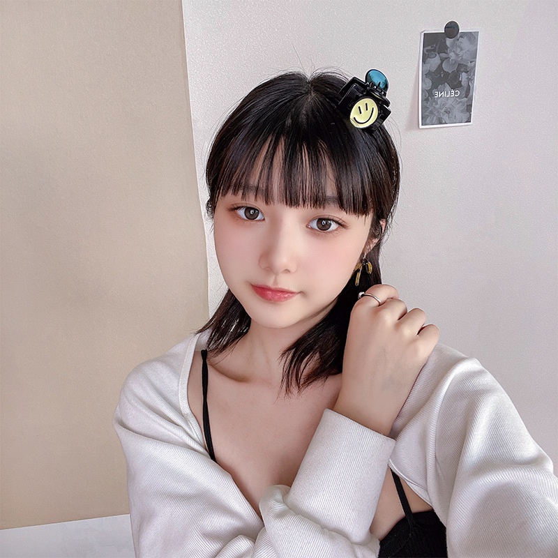 Kẹp tóc hình mặt cười dễ thương phong cách Hàn Quốc cho nữ