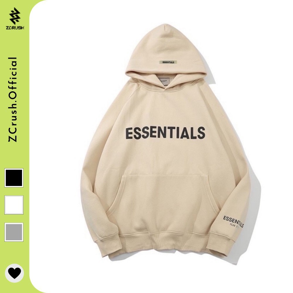 Áo Hoodie ESSENTIALS  [ Zcrush ] Áo hoodie nỉ ngoại dày đẹp phong cách Bassic