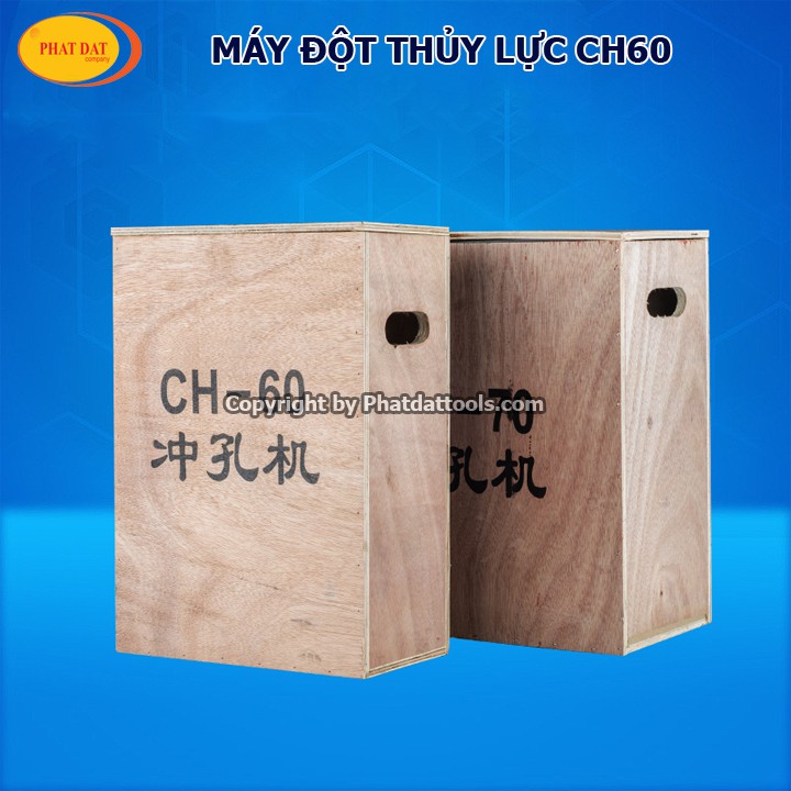 Máy Đột Lỗ Thủy Lực CH60 Và Bơm Tay Thủy Lực CP700-Đột Đồng 10mm,Sắt 6mm-Kèm 4 Khuôn-Bảo Hành 6 Tháng