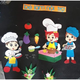 tranh nỉ trang trí góc