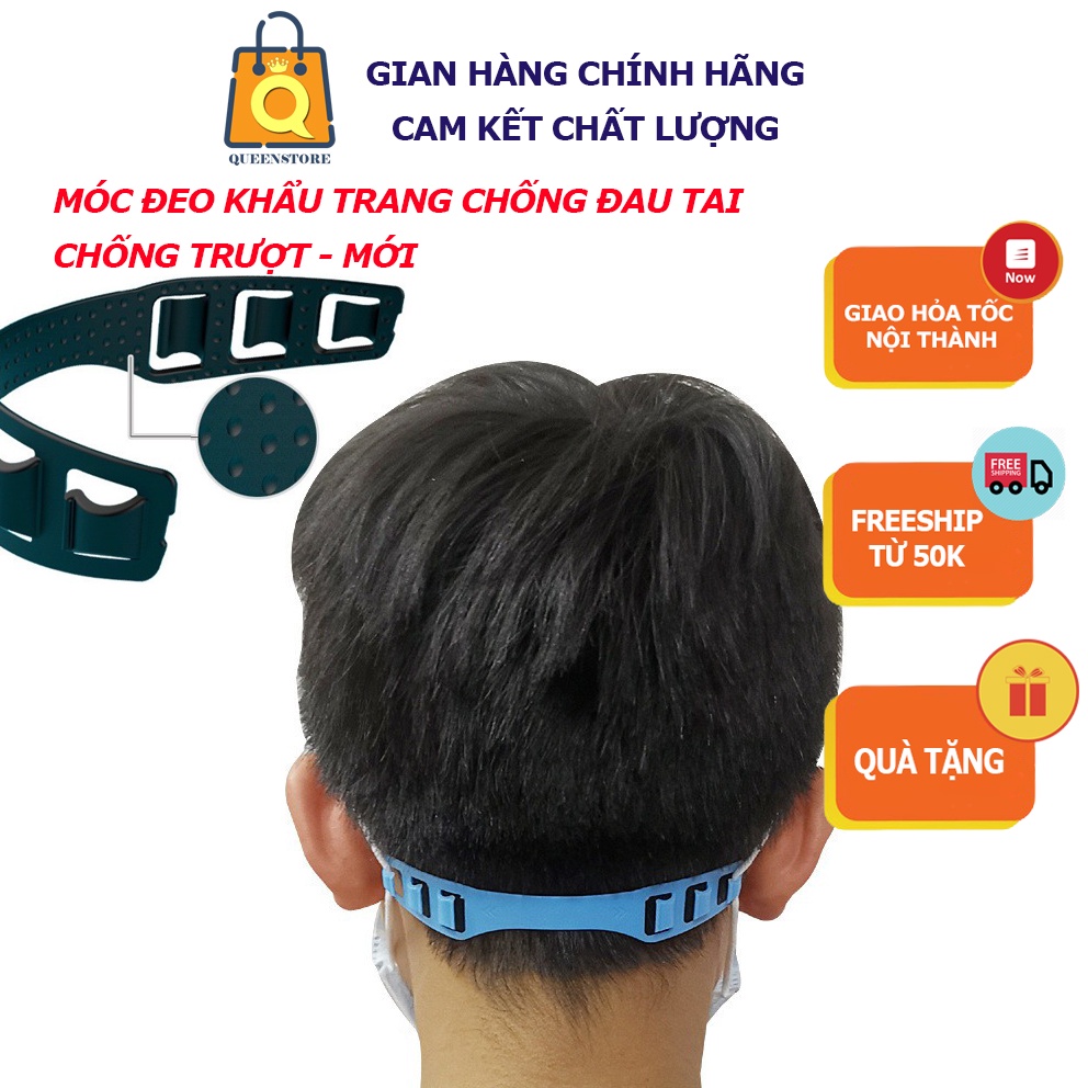 [Mẫu Mới] Móc Dây Quai Đeo Khẩu Trang Chống Đau Tai Cho Người Lớn Trẻ Em Dẻo Dai Chống Trượt Bền Đẹp Mới Về- QueenStore