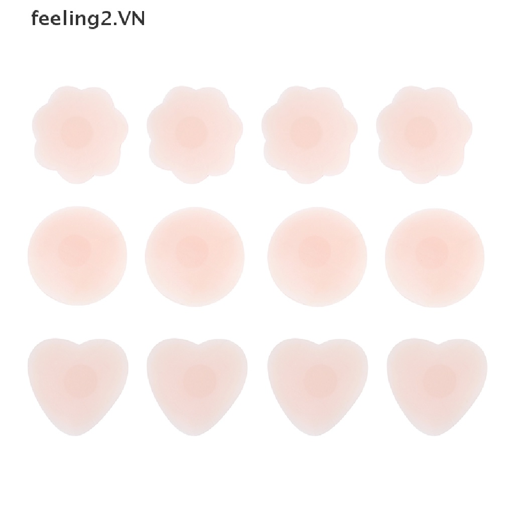 Bộ 2 / 4 Cặp Miếng Dán Ngực Bằng Silicone Tiện Dụng Dành Cho Nữ
