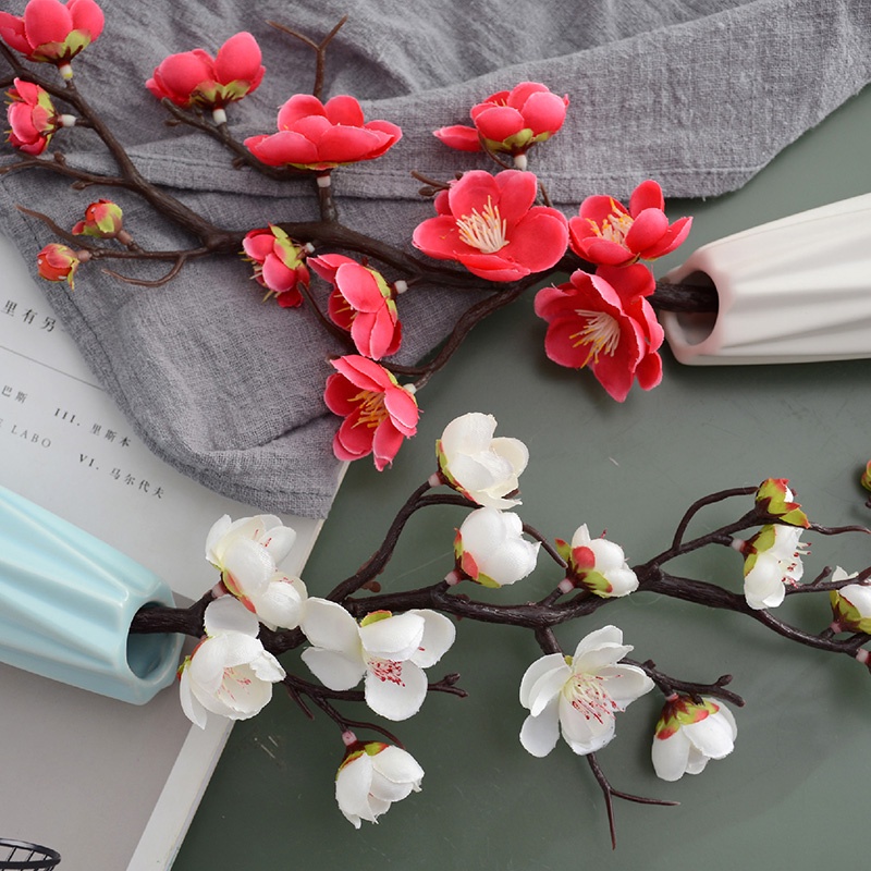 Cành hoa mận giả trang trí nhà cửa