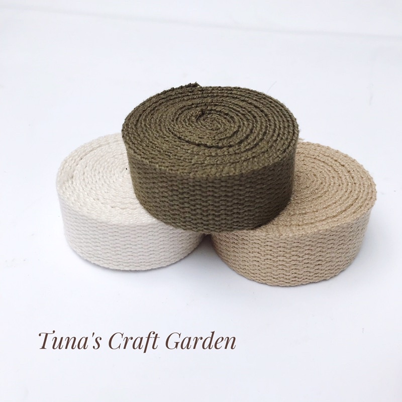 Dây balo, túi xách cotton bản 2cm, 2,5cm, 3,2cm nhiều màu