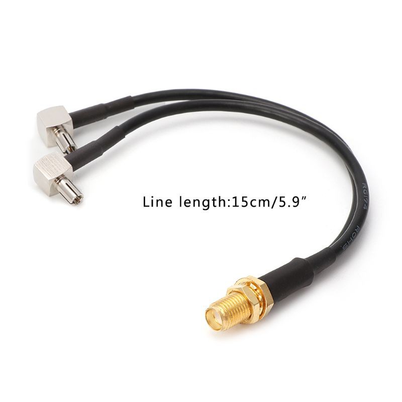 Dây cáp chia cổng SMA Female sang 2x TS9 Male 15cm