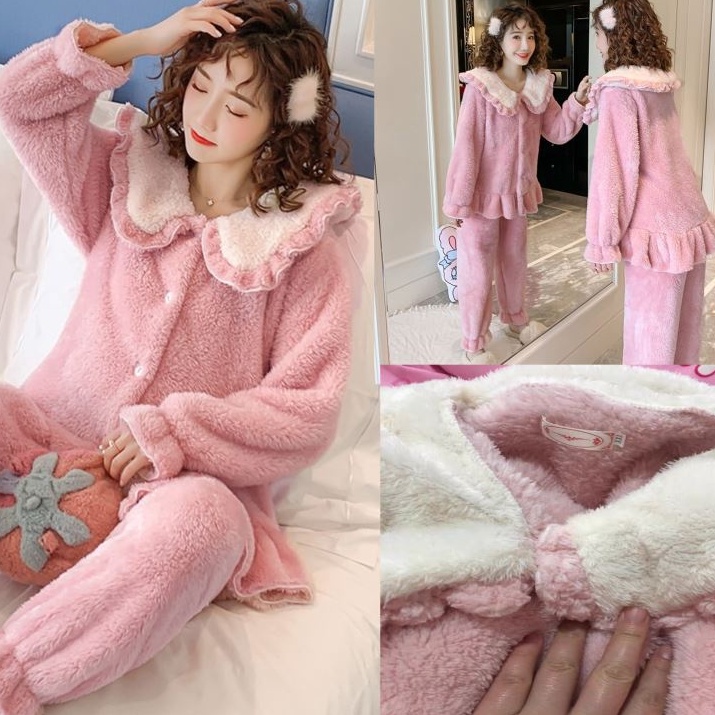 [RẺ VÔ ĐỊCH] Đồ Ngủ Bông Cute Nữ Uzzang - Bộ Ngủ Bông Ấm Áp Mặc Tết Siêu xinh Hàn Quốc DN020 có 10 mẫu [CÓ SĂN] | BigBuy360 - bigbuy360.vn