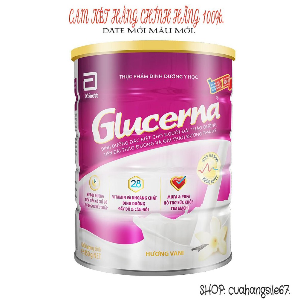 Sữa Abbott Glucerna Hương Vani 850g