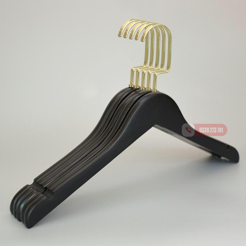 Combo 10 kẹp quần gỗ đen lì, móc đen lì. Chất liệu gỗ, đầu móc kim loại sơn đen. Hàng đẹp