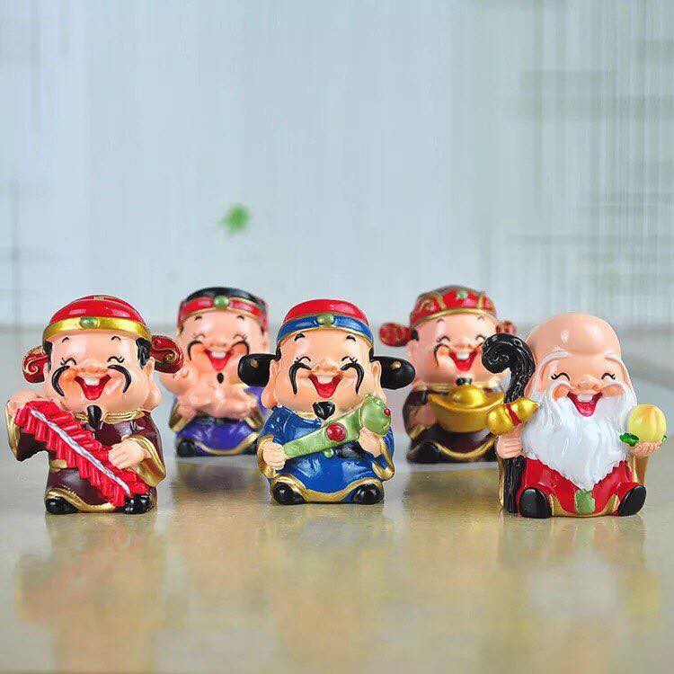 Bộ tượng Thần Tài 5 ông 🤗 BỘ NGŨ THẦN CƯỜI
