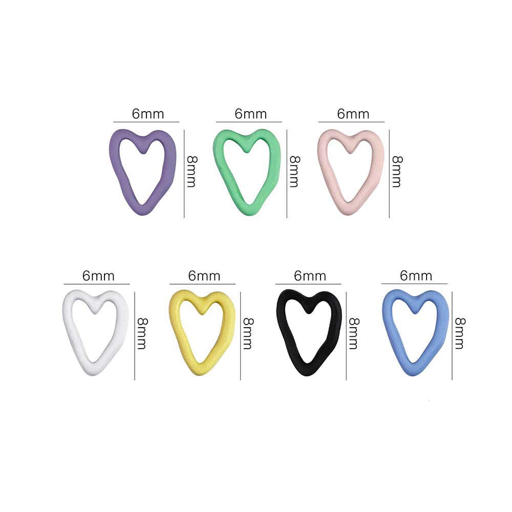 [Hàng mới về] Phụ Kiện Trang Trí Móng Tay Nghệ Thuật Hình Trái Tim 3D Nhiều Màu Sắc