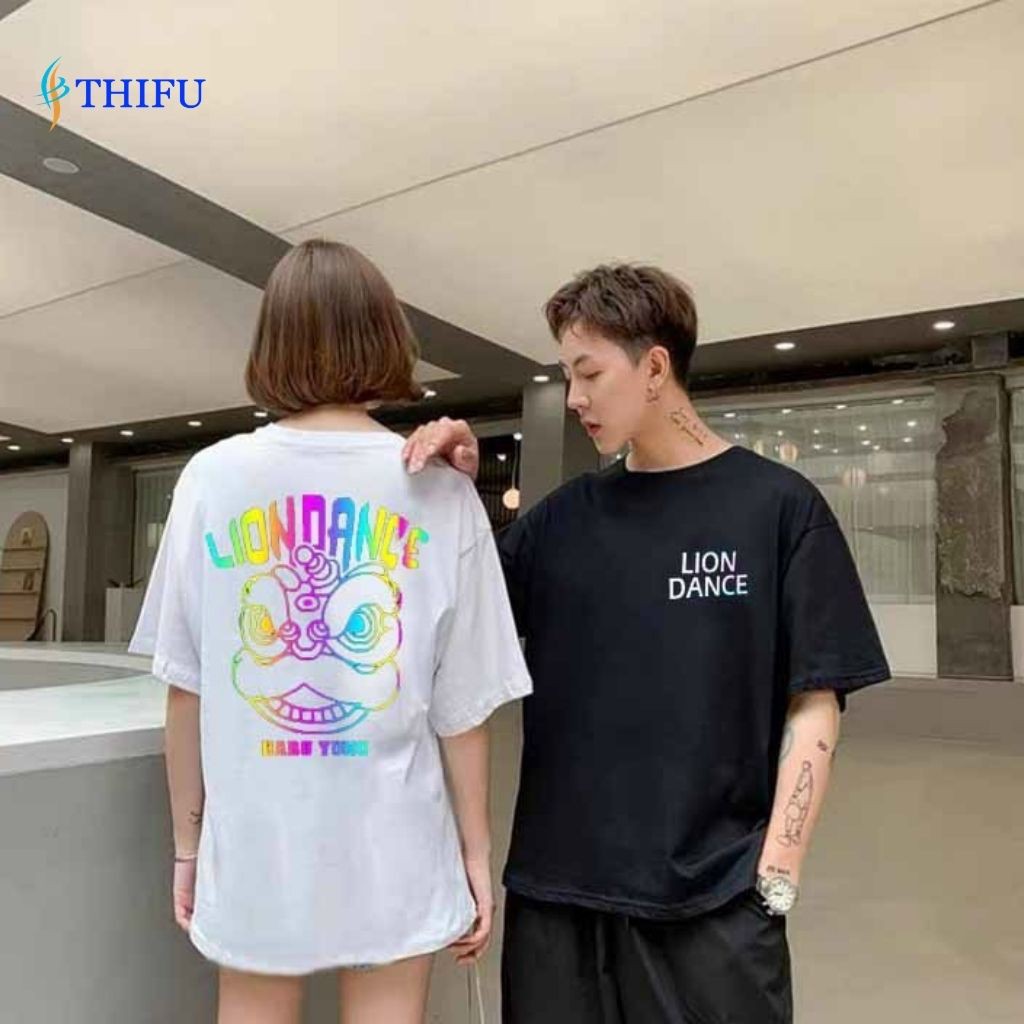 Áo Thun THIFU FASHION Tay Lỡ Hình Mặt Quỷ Phát Sáng Chất Liệu Cotton, Thấm Hút Tốt Phù Hợp Cho Cả Nam Và Nữ