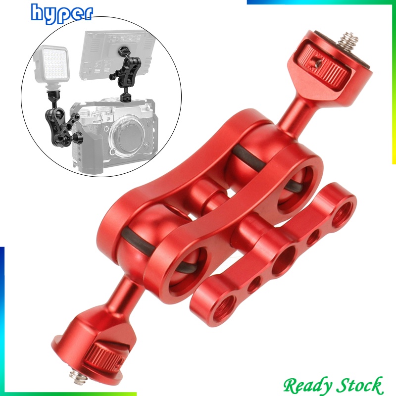 CNC 360 Arm Hand Extension Adapter Double Ballheads for Gopro Hero