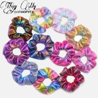 [HOT 2020] Cột tóc scrunchies hologram màu sắc- Thùy My Accessories