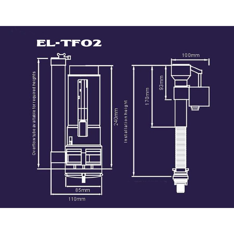 Bộ xả bồn cầu 2 chế độ Jet-Flusher siêu mạnh Eurolife EL-TF02