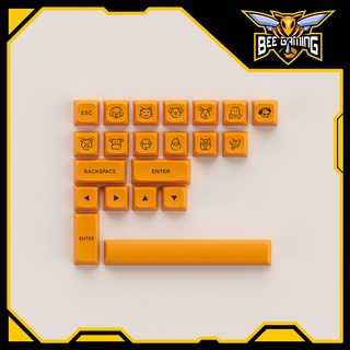 Bộ keycap AKKO Carbon Retro - Chất liệu PBT Double Shot - 155 nút (ASA Low-profile)