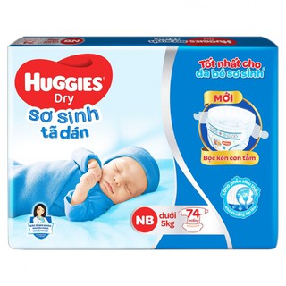 Tã dán lọt lòng Huggies NB40/NB74 ( Dành cho trẻ dưới 5kg )