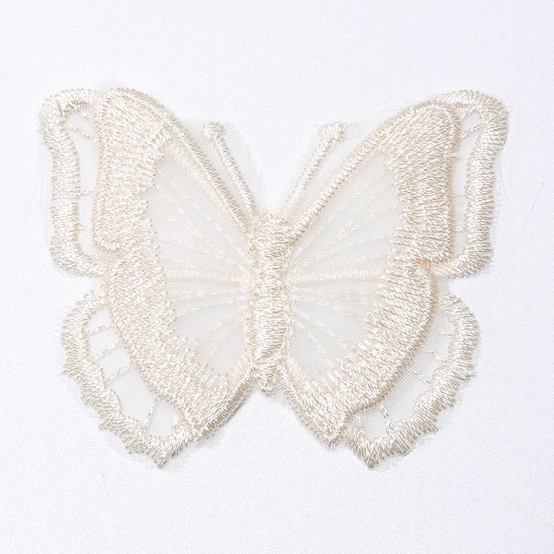 Miếng Dán Vải Voan Màu Be Tự Dính Trang Trí Quần Áo/ Váy