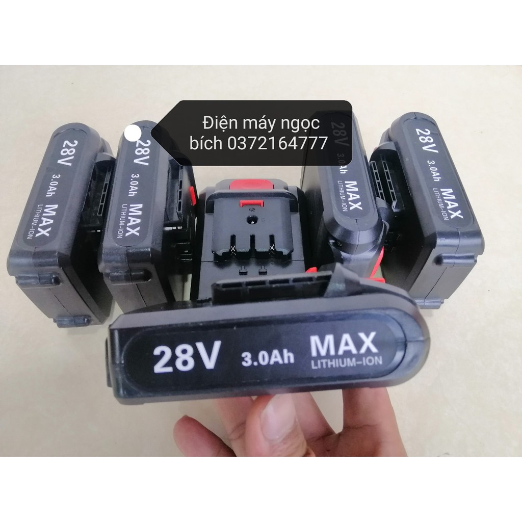 Pin 28v MAX VOTO Thay Thế Cho Máy 21v,24v,26v,28v Cùng Chân