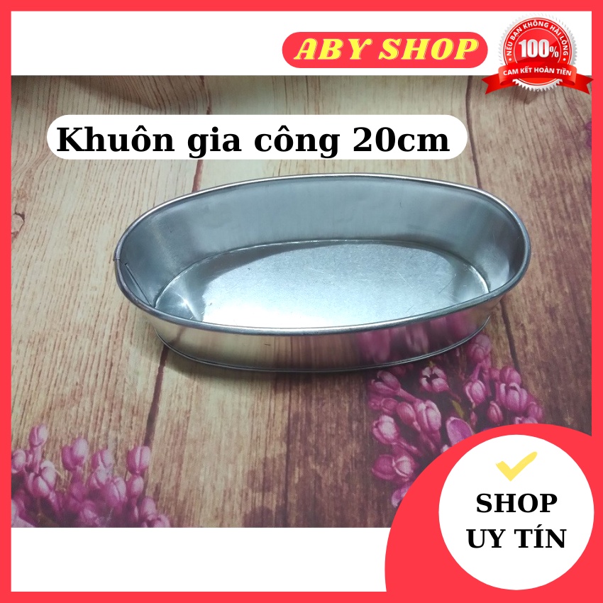 Khuôn gia công 20cm ⚡ HÀNG CAO CẤP ⚡ khuôn oval dùng đổ các loại bánh