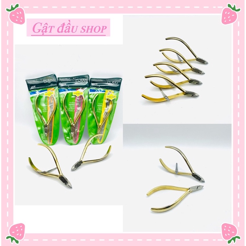 Kềm Cắt Móng Nhặt Da Kìm D-555 Siêu Sắc Để Làm Nail KÌM NGHĨA MẠ VÀNG