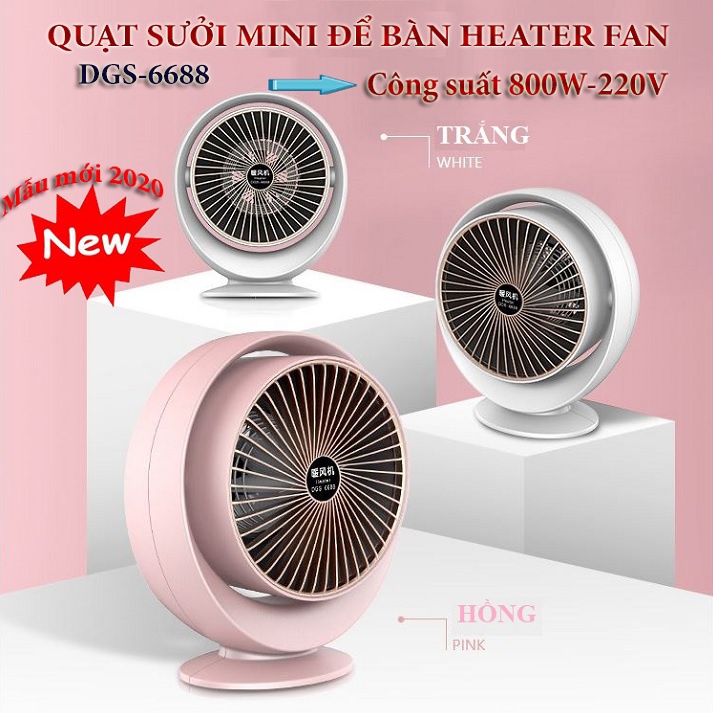 Quạt sưởi mini đa năng 2 chiều Heater Fan - Quạt sưởi Đa Năng Tiện Dụng BẢO HÀNH 1 NĂM Công Nghệ Số BV