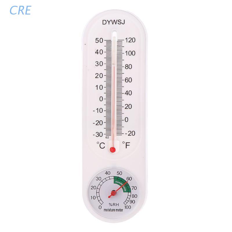 Nhiệt Kế Treo Tường Màu Trắng DIY Phù Hợp Cho Trong Nhà/Ngoài Trời