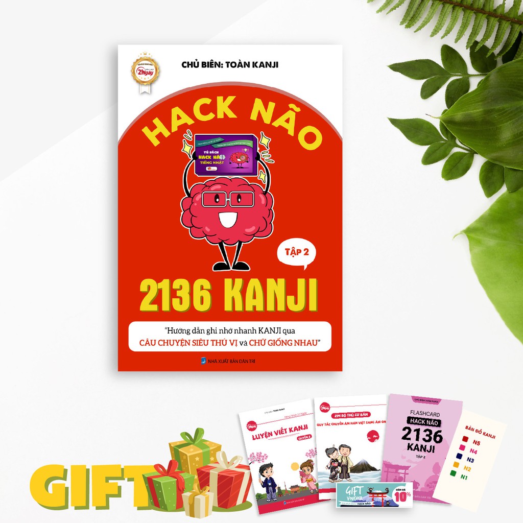 Sách - Hack Não 2136 Kanji Trong Tiếng Nhật Tập 2 - Hướng Dẫn Ghi Nhớ Nhanh Kanji Theo Câu Chuyện Thú Vị