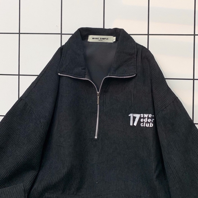 Áo Sweater Nữ Form Rộng 17MM Vải Nhung Gân Phong Cách Ulzzang – 84unisex