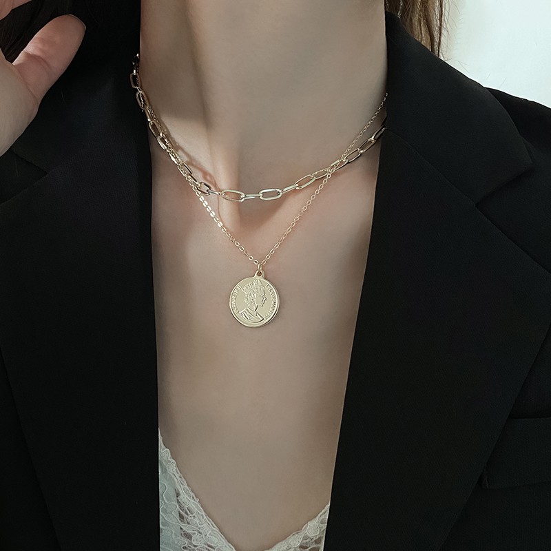 vòng cổ Hai Đầu Thiết Kế Đơn Giản Xinh Xắn Cho Nữ