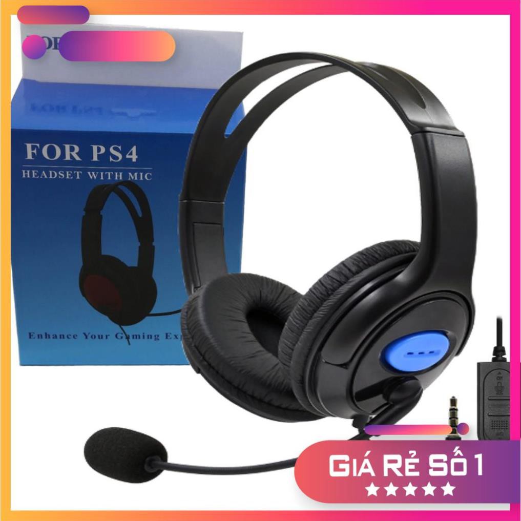 Tai nghe máy tính kèm mic chỉ 1 jack audio 3.5 loại 4 khấc mới dùng trực tiếp cho máy game PS4 | BigBuy360 - bigbuy360.vn