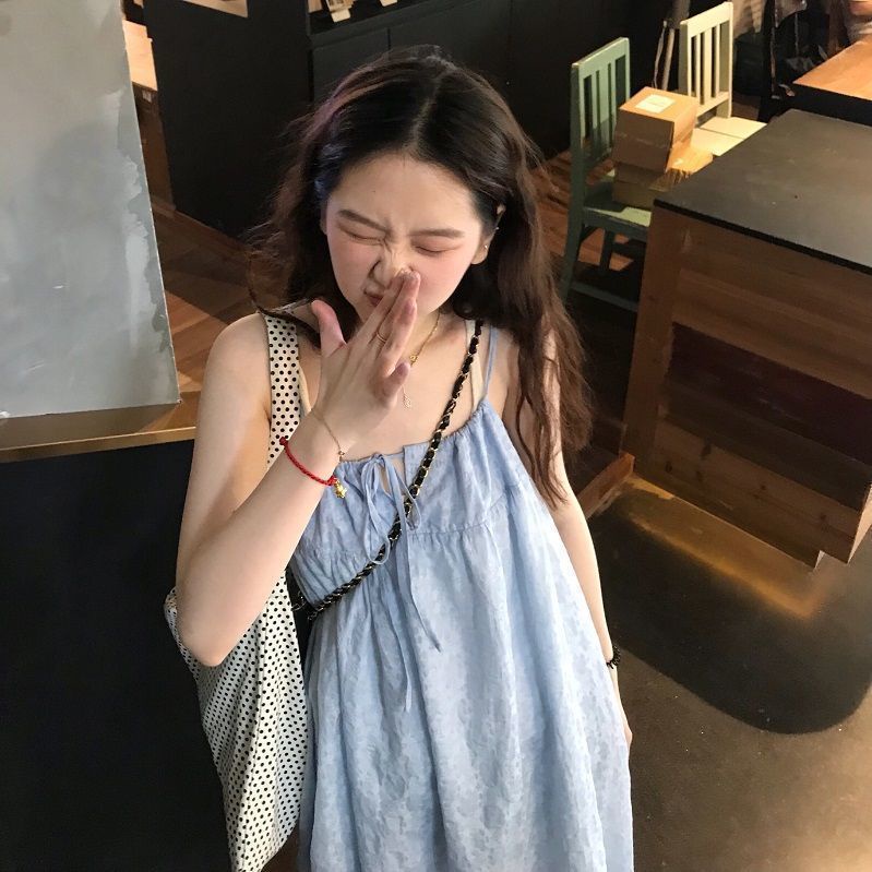 Đầm Hai Dây Dáng Rộng Thời Trang Mùa Hè Hàng Mới Dành Cho Bạn Nữ 2022