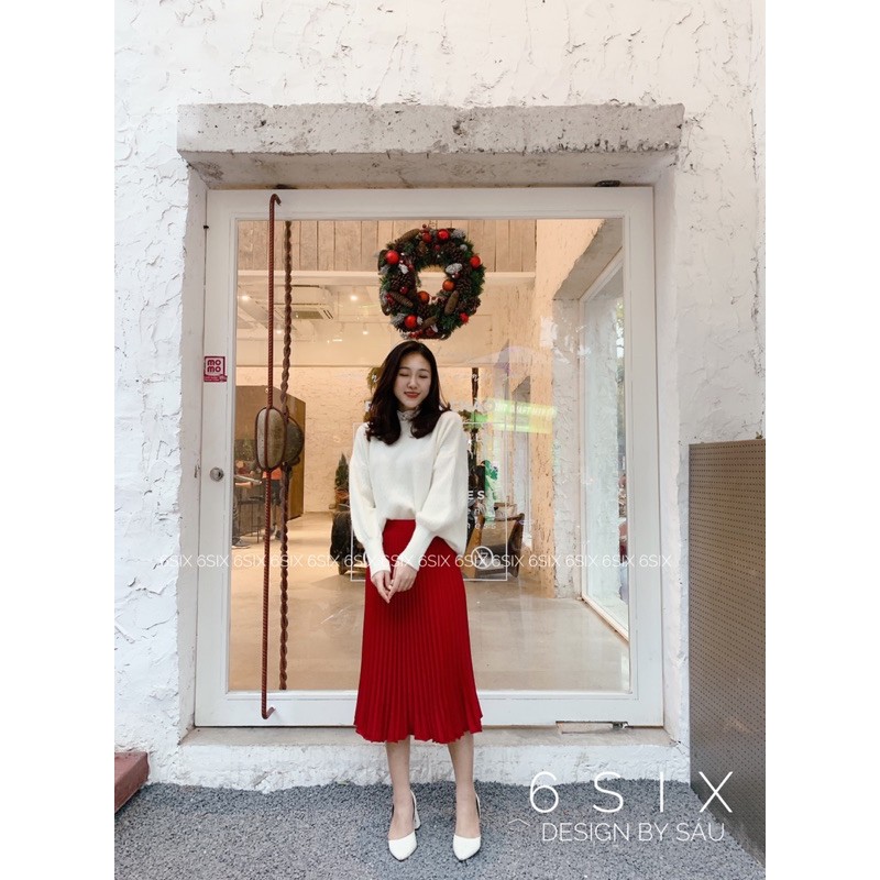 Chân váy dập ly xoè quạt hàng thiết kế cạp kéo khoá (5 màu) | BigBuy360 - bigbuy360.vn