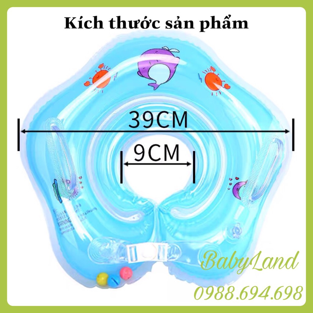 Phao bơi đỡ cổ cho trẻ từ 0 đến 2 tuổi hỗ trợ vận động và an toàn tuyệt đối babyland