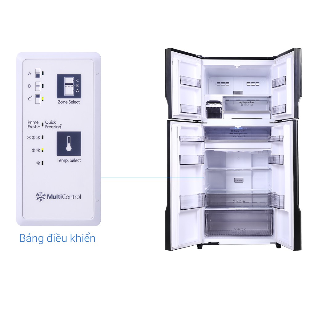 NR-DZ601VGKV - MIỄN PHÍ CÔNG LẮP ĐẶT -Tủ lạnh Panasonic Inverter 550 lít NR-DZ601VGKV Mới 2021