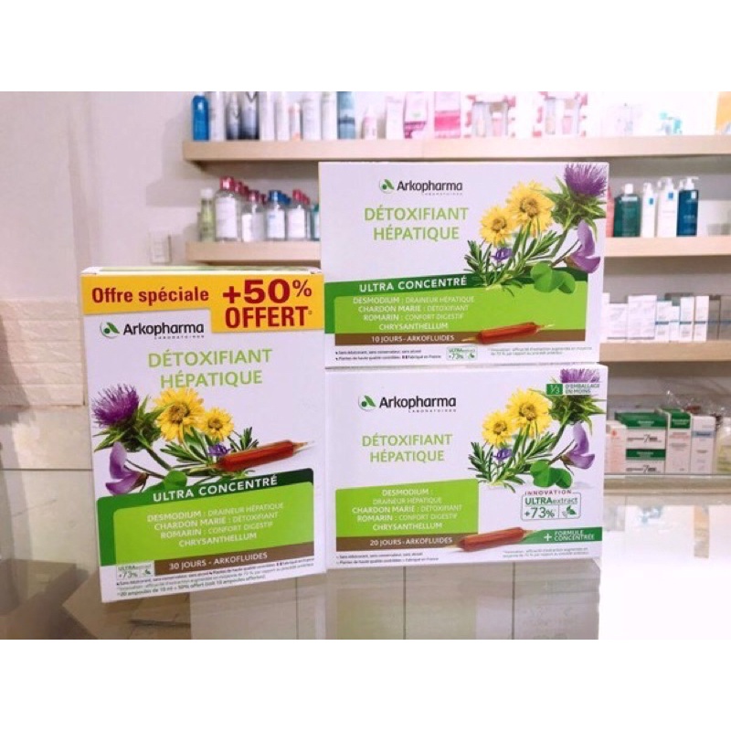Combo thải độc gan detox Bio arkopharma 10/20/30 ống nội địa Pháp | Thế Giới Skin Care