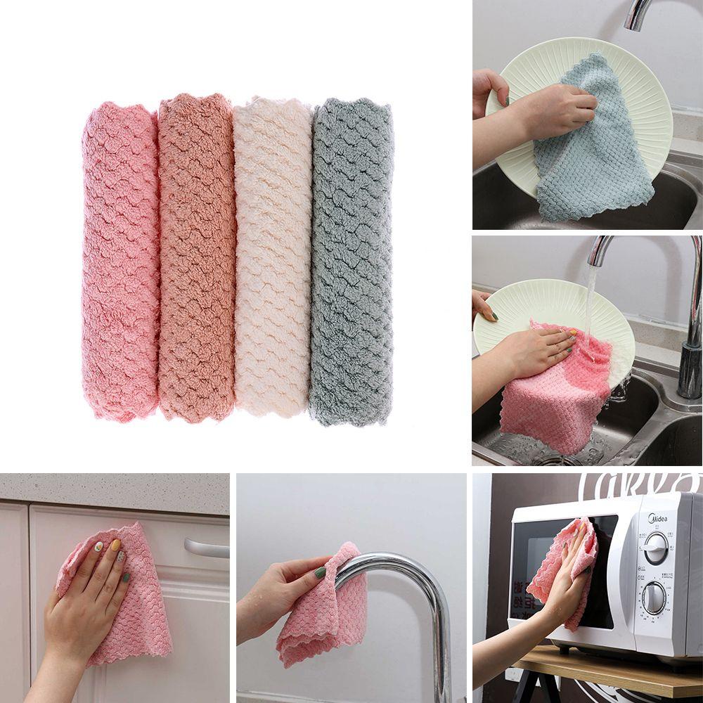 1 / 3 Khăn Lau Kính Cửa Sổ Thấm Hút Tốt Tiện Dụng Cho Nhà Bếp