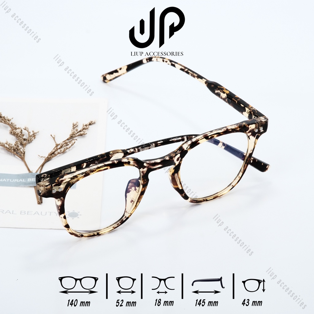 Gọng kính cận mắt vuông gm nam nữ 2266 Liup Eyewear nhựa dẽo nhận cắt mắt cận loạn viễn