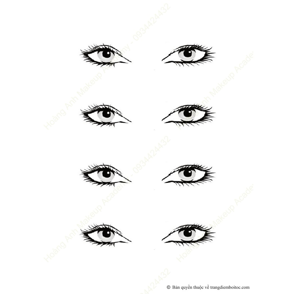 Makeup Face chart - Chart tập mắt M01