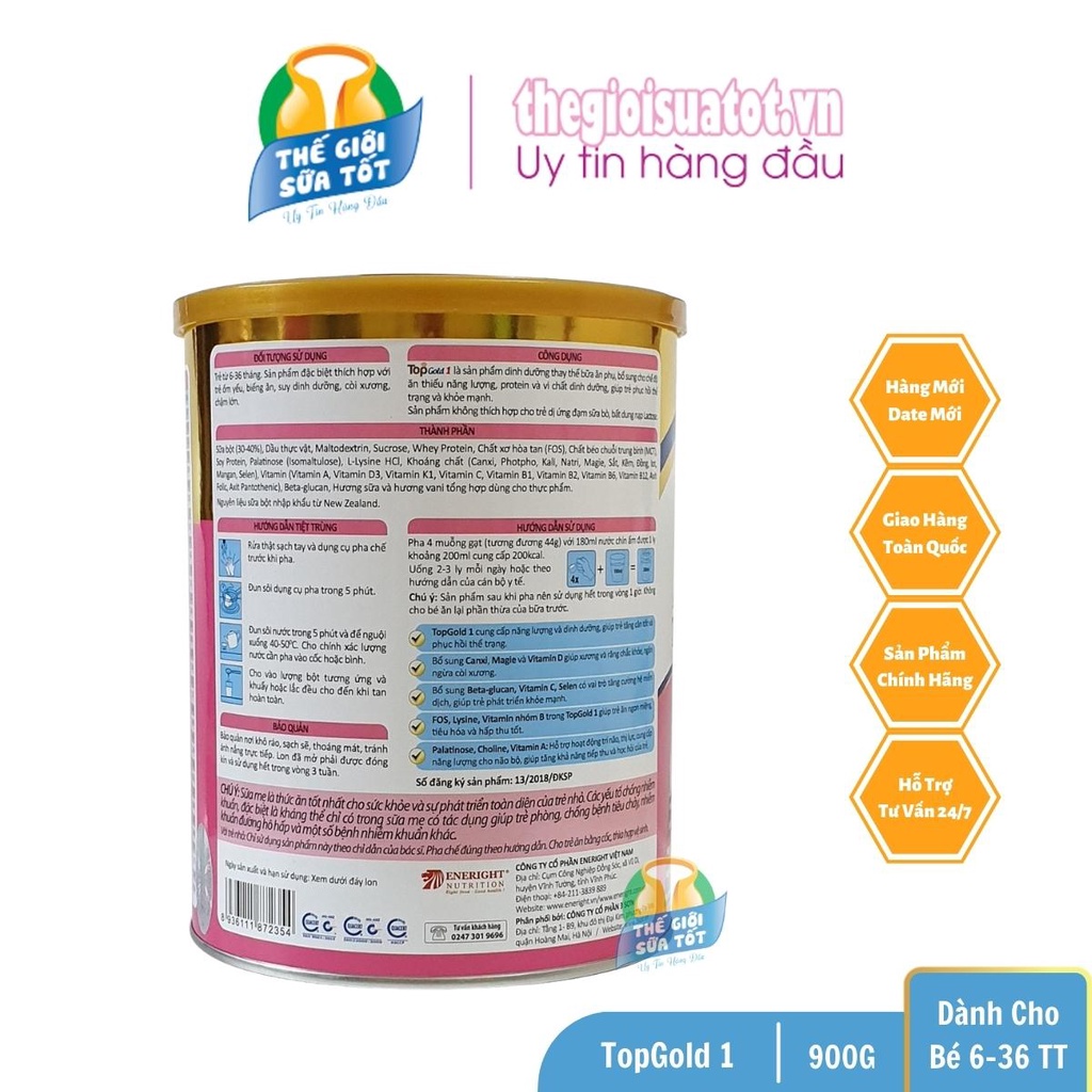 Sữa Bột Top Gold 1 - 900g - Sữa Dinh Dưỡng