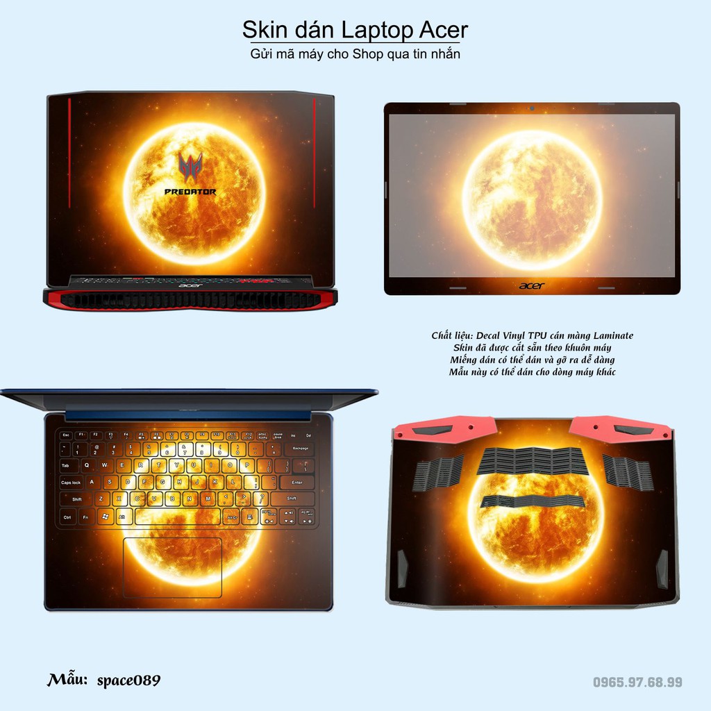 Skin dán Laptop Acer in hình không gian _nhiều mẫu 15 (inbox mã máy cho Shop)