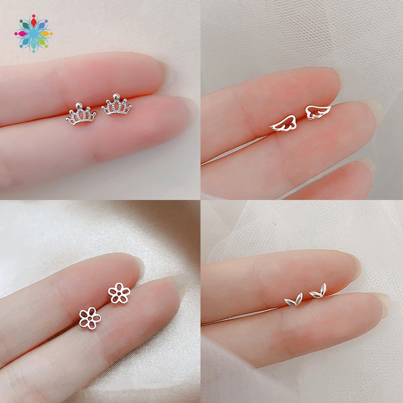 Bông Tai Bạc 925 Thiết Kế Đơn Giản Dễ Thương Cho Nữ
